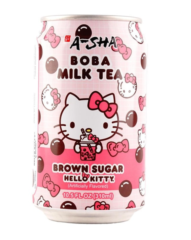 A-SHA Hello Kitty Boba Can Brown Sugar,10.5 fl oz