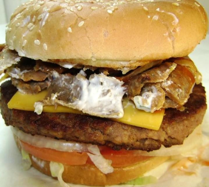 Gyro Chop Steak Burger With Fries