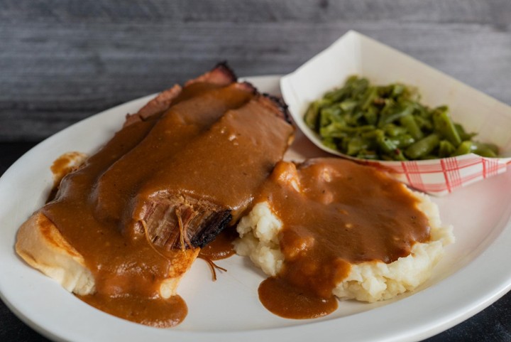 Open-Faced Brisket Sandwich Combo