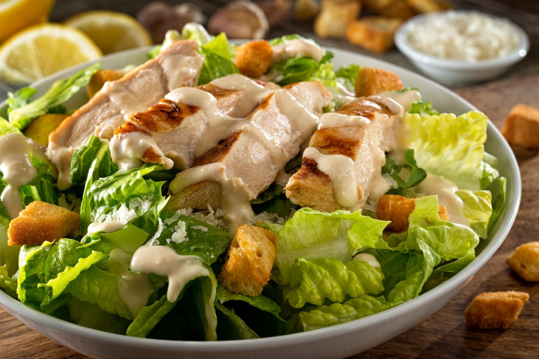 Caesar Salad w/ Italian Baked Chicken