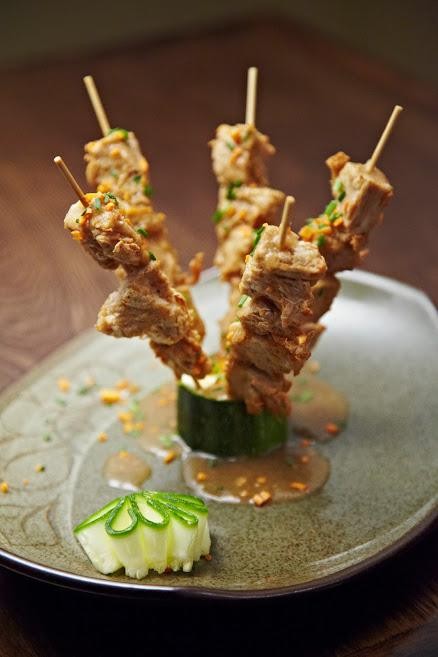 'Chicken Satay' Sticks with Barbeque Sauce