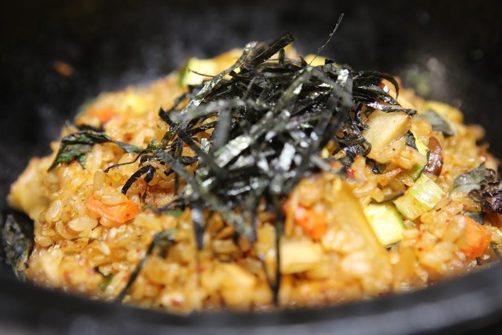 Spicy Kimchi Bibimbap or Stone Bowl