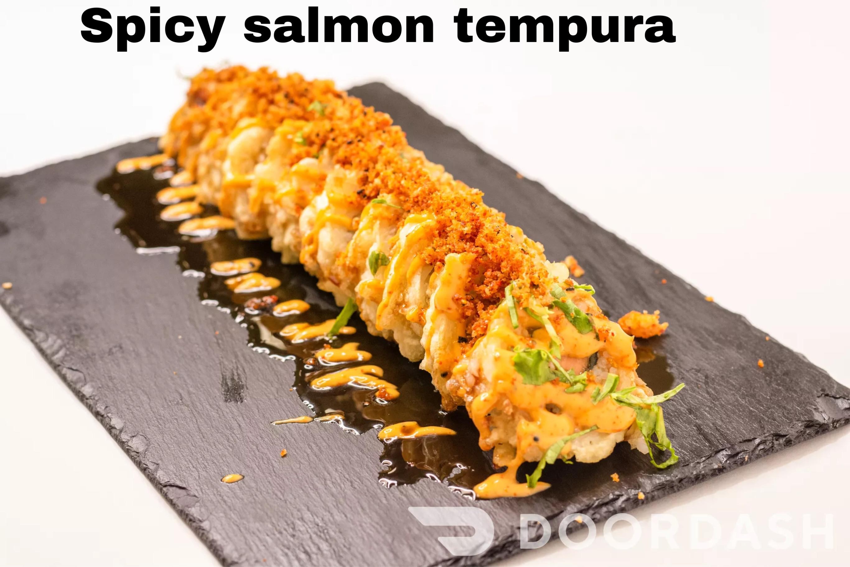 spicy salmon tempura roll