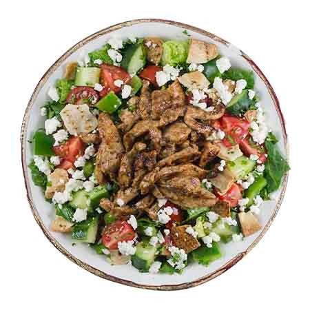 Chicken Feta Fattoush Salad