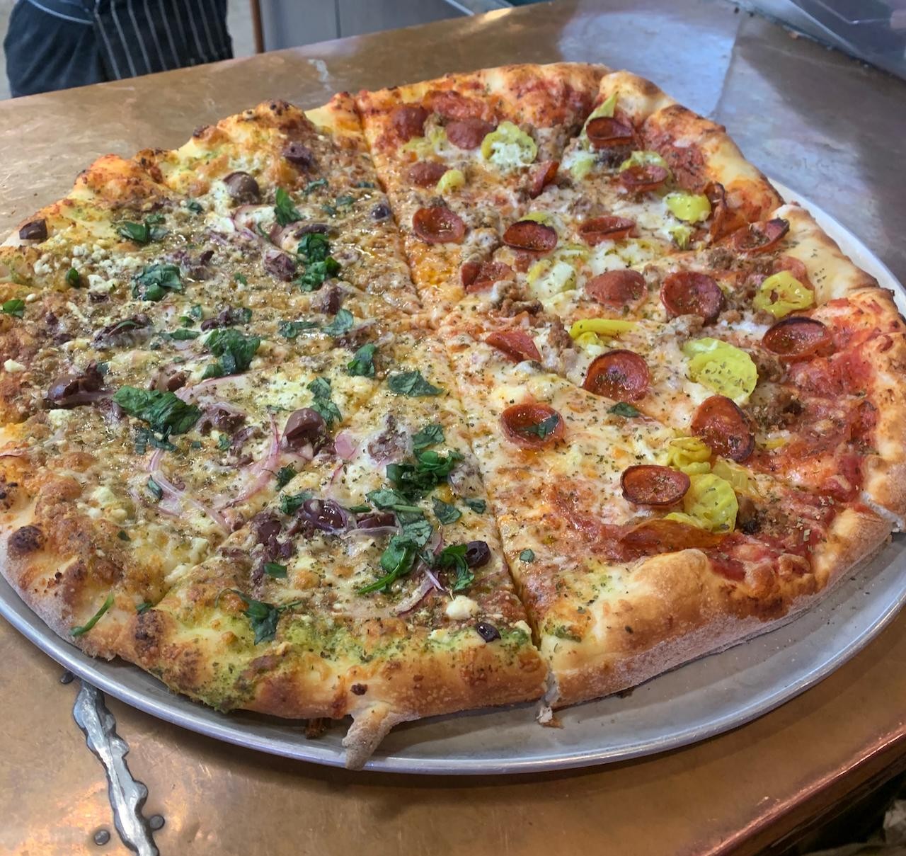 Large Half/Half Specialty Pizza