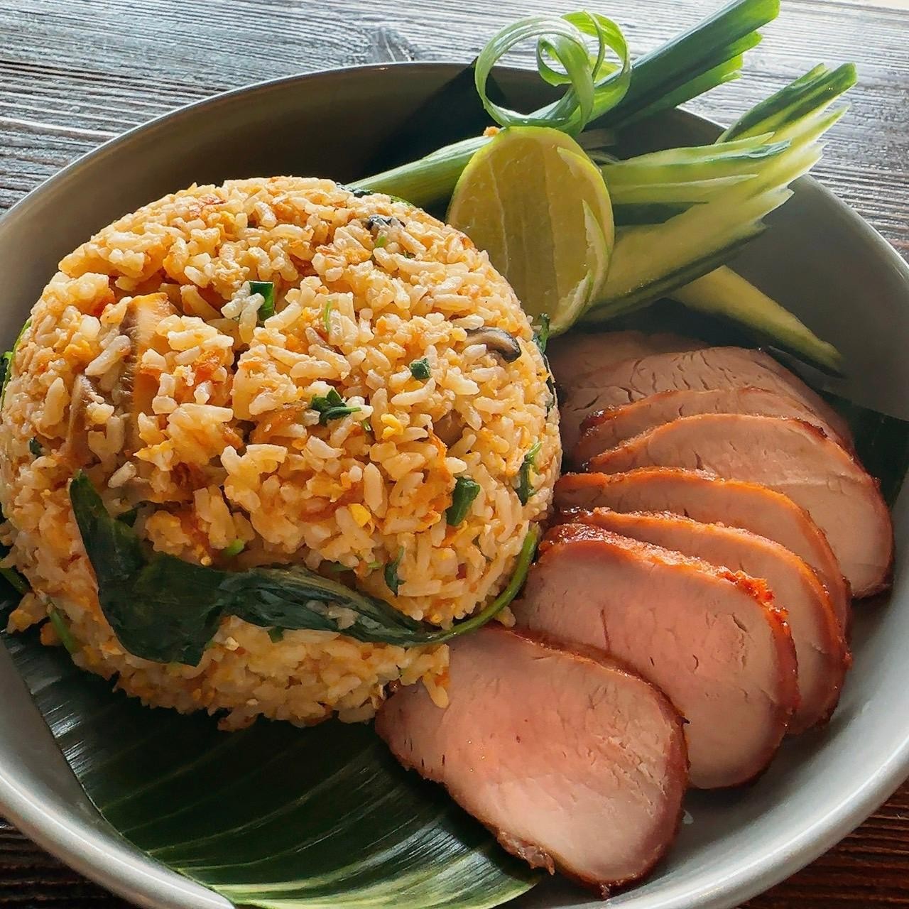 Grilled Red Pork Fried Rice Lunch