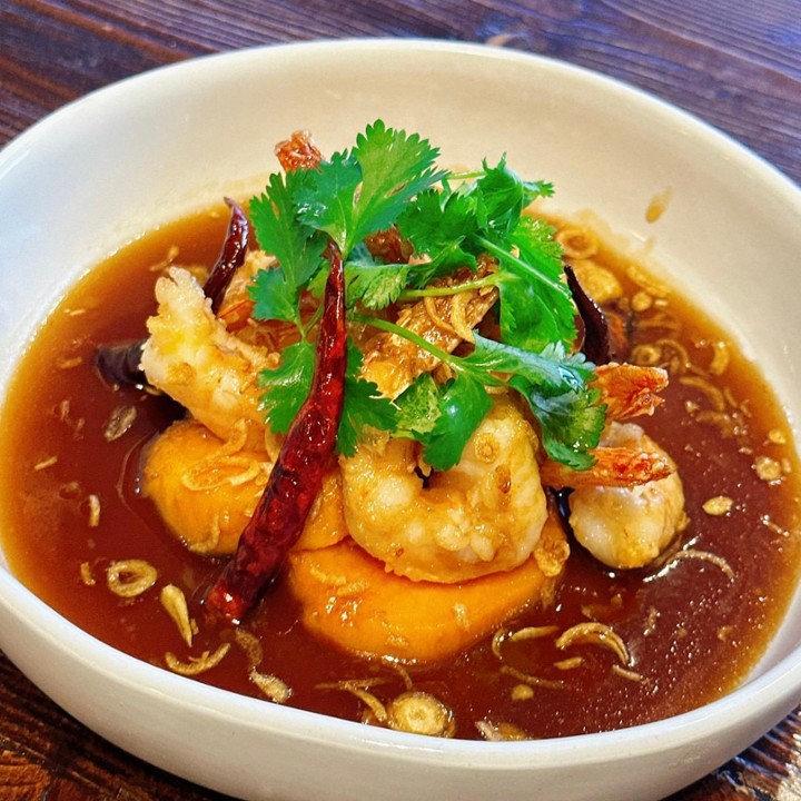 Crispy shrimp with Tamarind Sauce