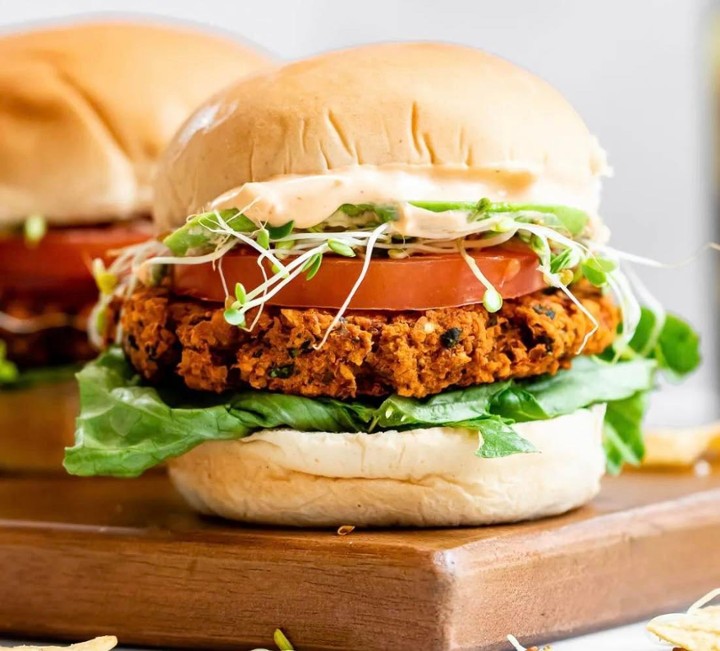 Chickpea Burger Meal
