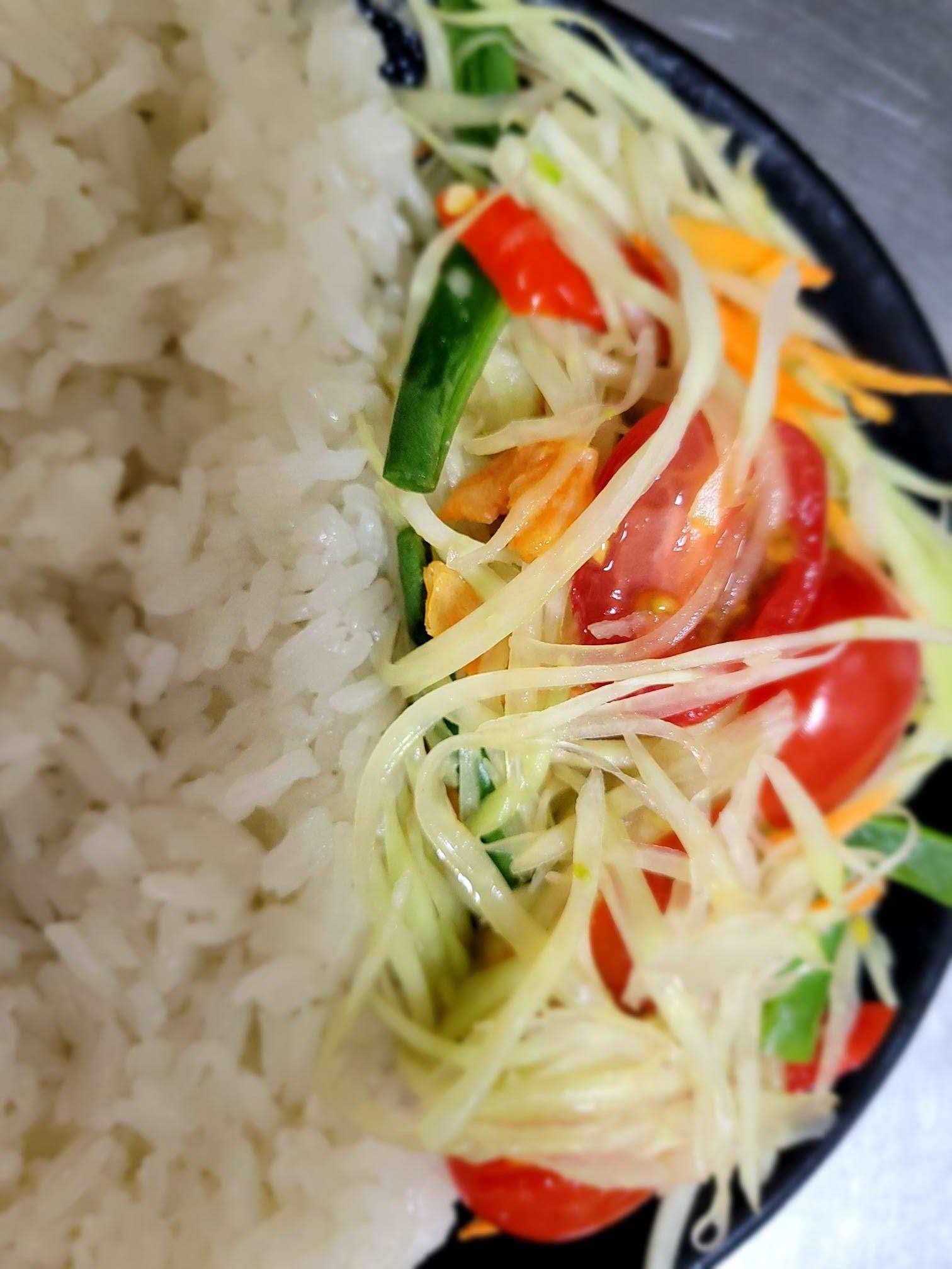 Papaya Salad and Sticky Rice