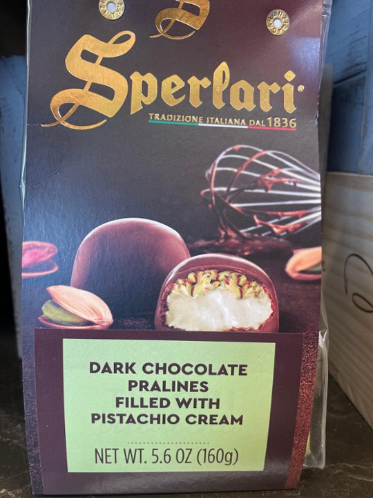 Sperlari, dark chocolate bites w/Pistachio cream 5.6 oz