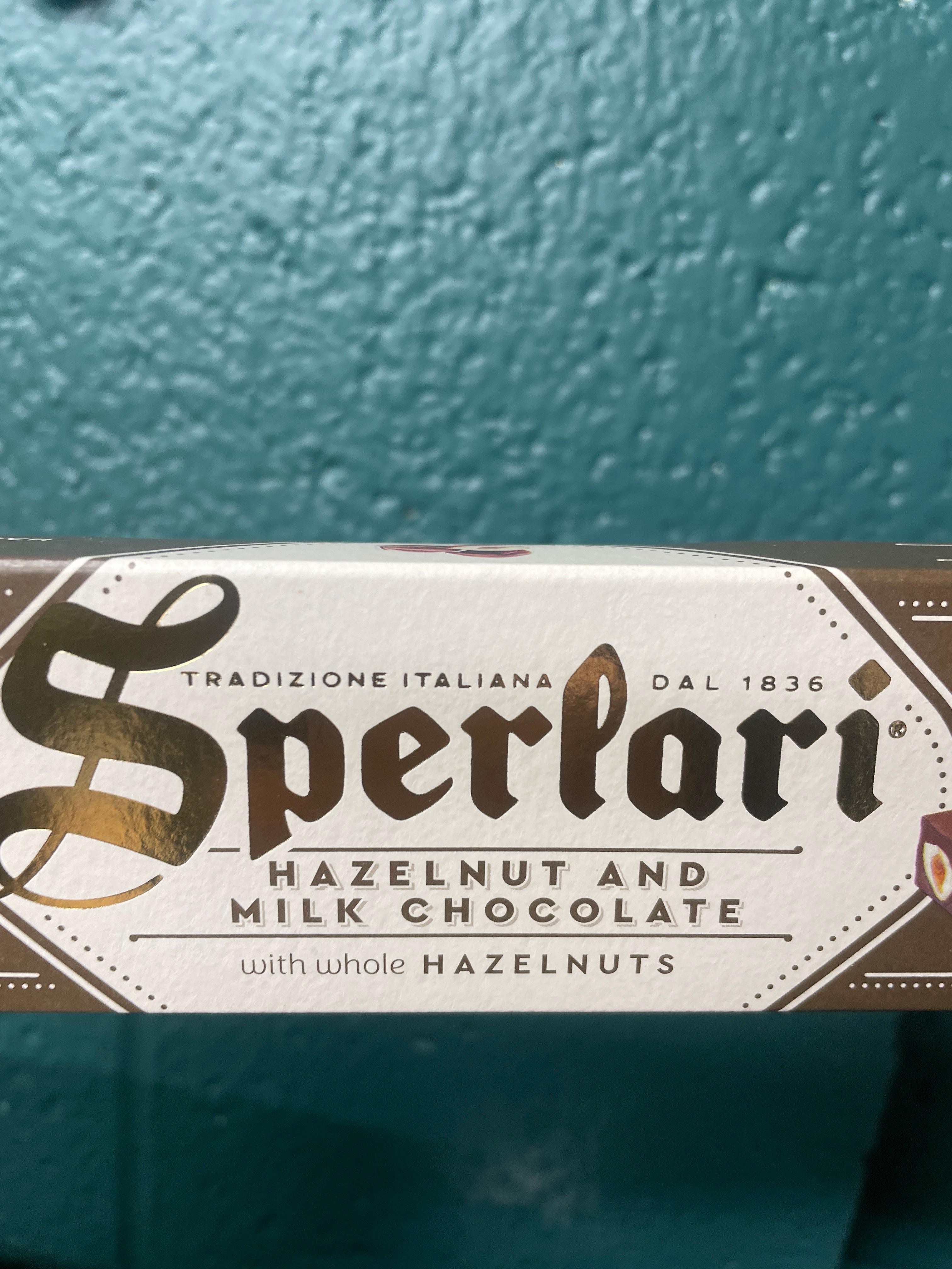 Sperlari, Gianduia milk chocolate w/Hazelnuts bar 5.29 oz
