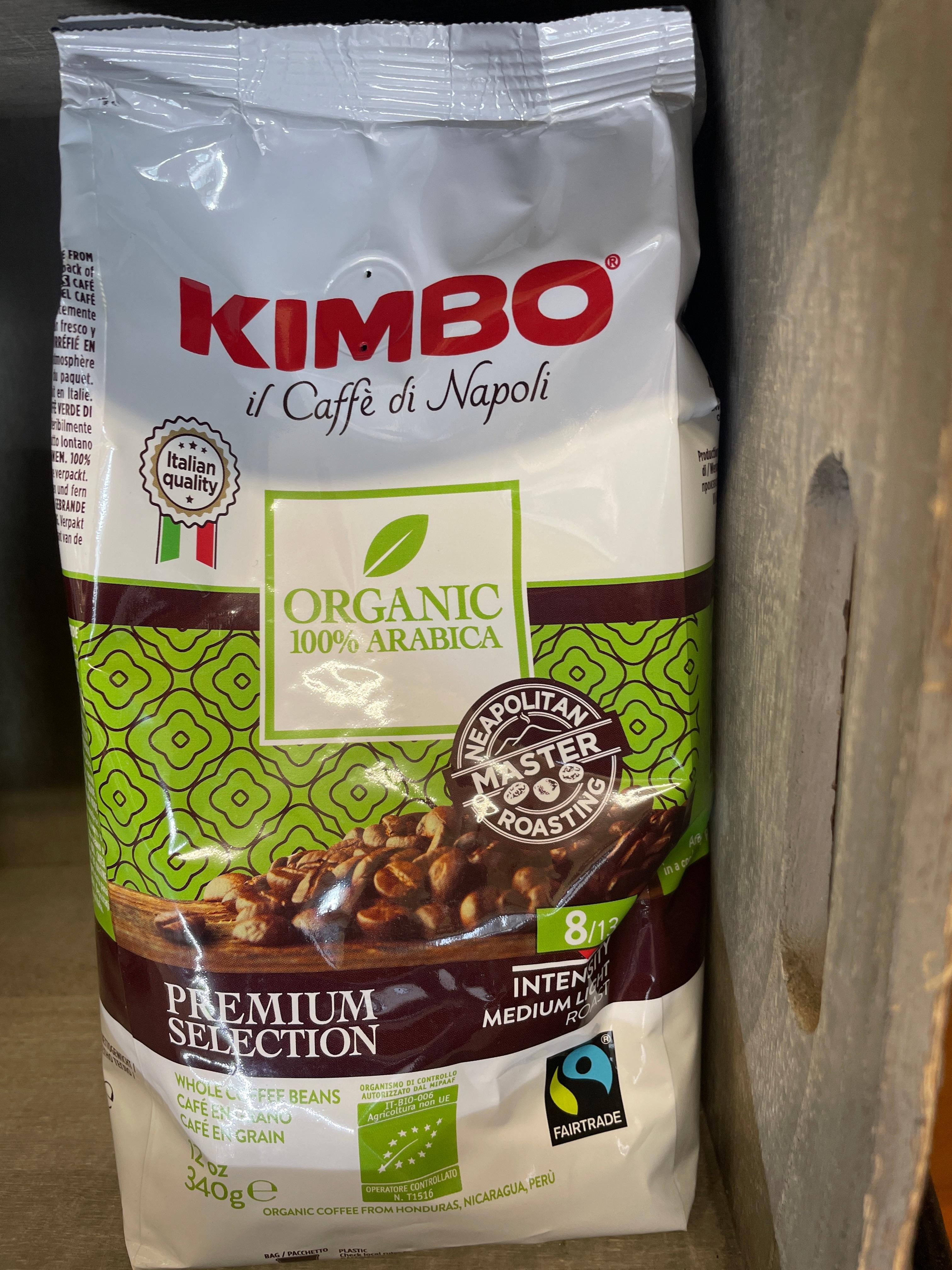 Kimbo Organic 100% Arabica Beans 340g