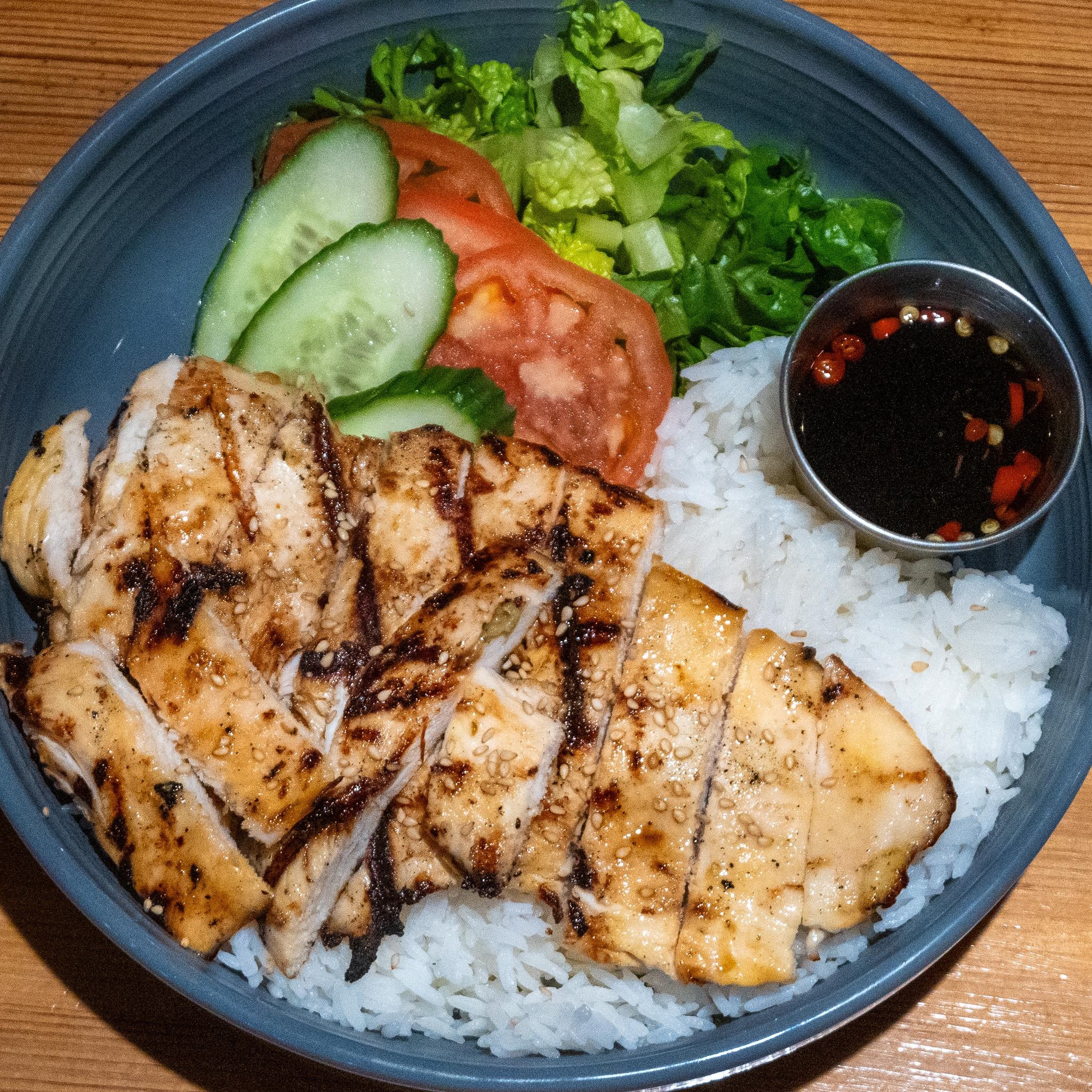 Grilled Chicken with White Rice