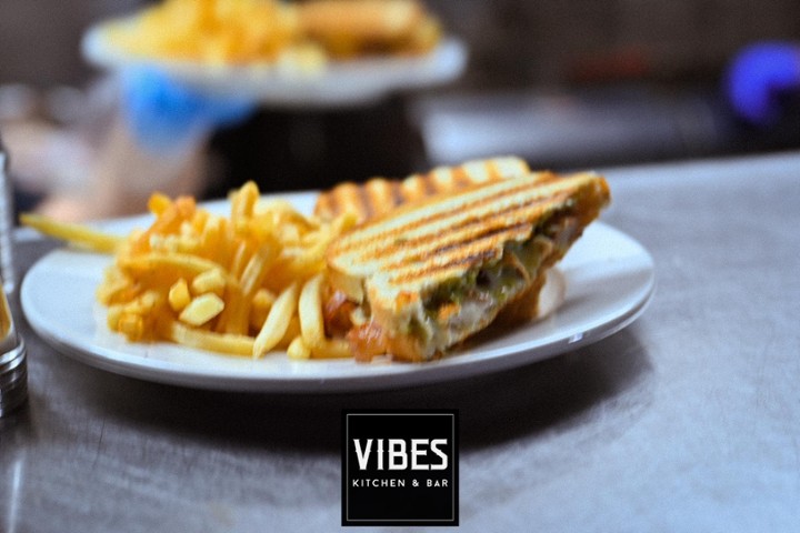 Chicken Avocado Panini & Fries