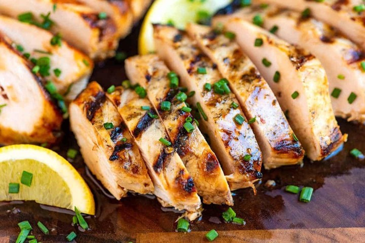 Grilled, Sliced Chicken Breasts