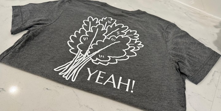 "Kale Yeah" Grey with WHITE lettering