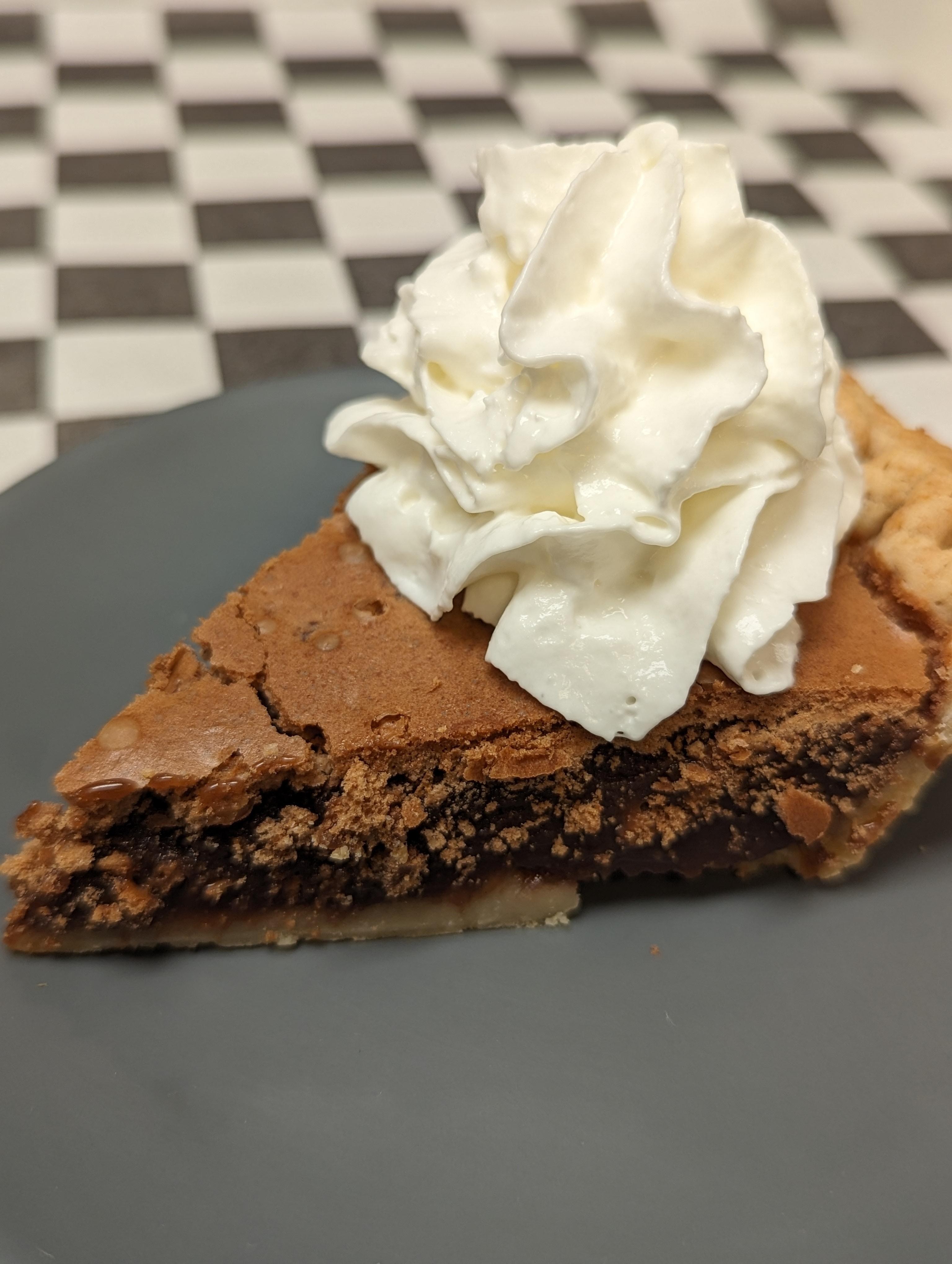 Chocolate Chess Pie with Rosemary Pecans