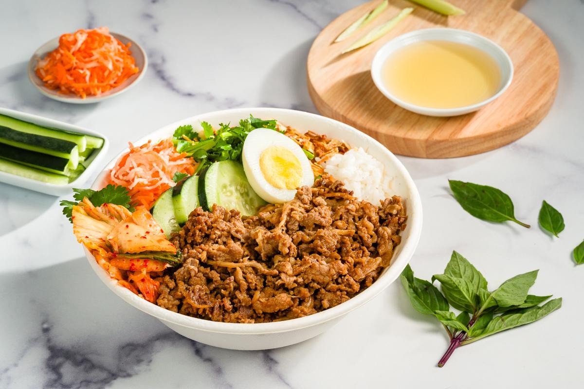 Rice bowl - Beef bulgogi with kimchi