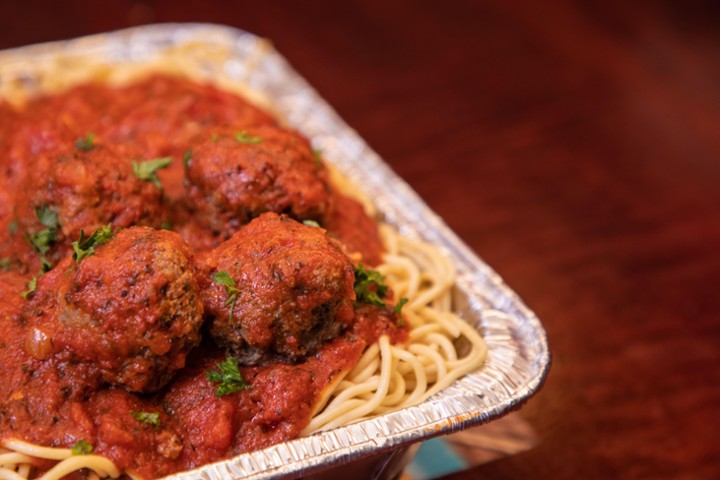 Tray Spaghetti w/ Meatballs