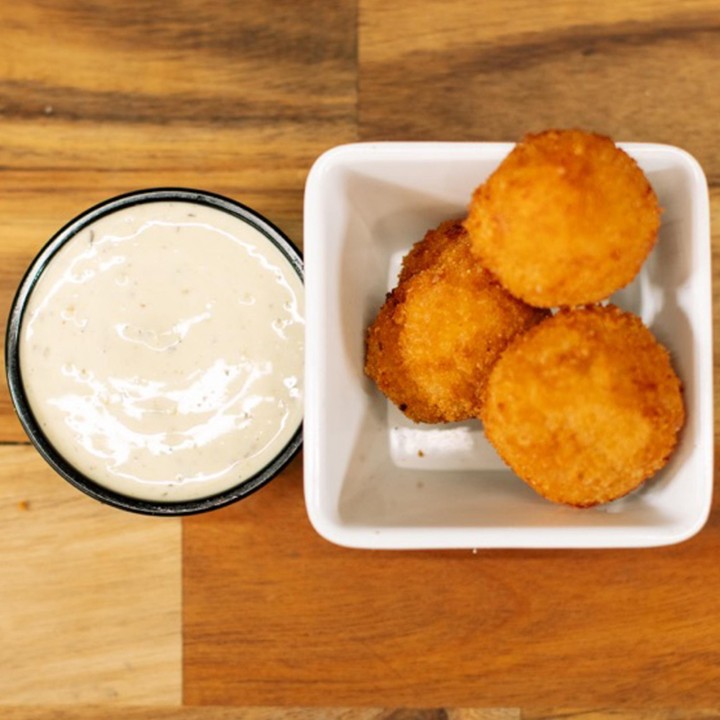 3 Fried mac and cheese bites