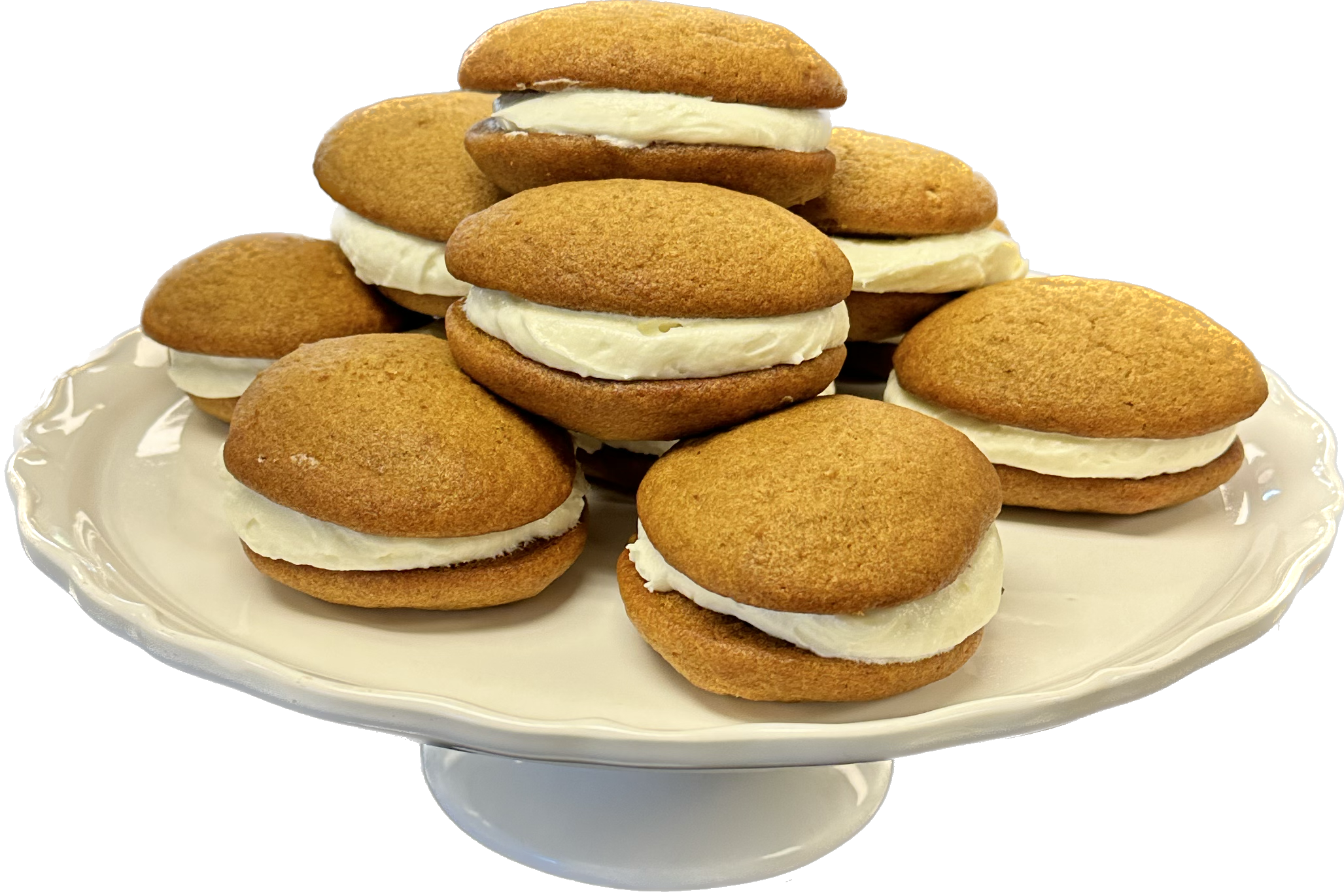 Pumpkin whoopie pie with cream cheese filling