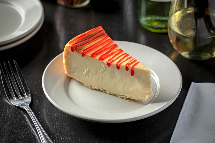 Cheesecake with Strawberry Syrup