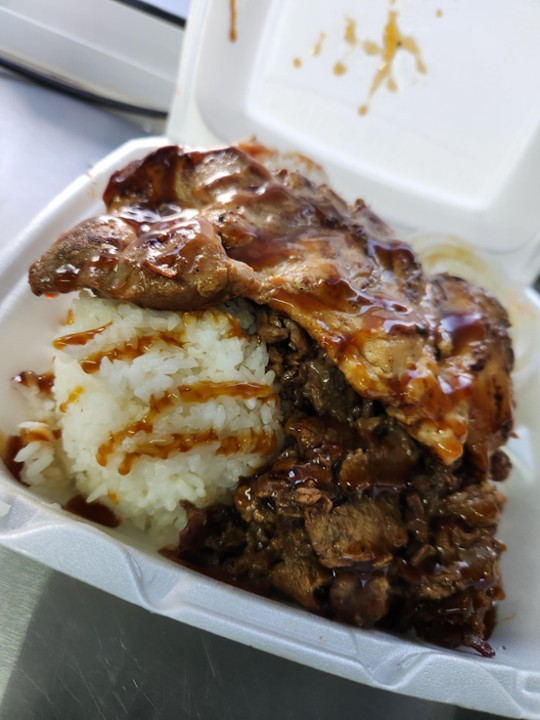 Aloha BBQ Chicken & Lucky Beef Mixed Plate