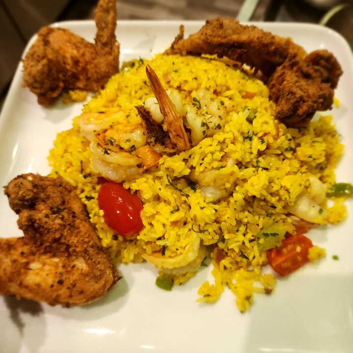 "Kev's Special" 2 Wings & Shrimp Fried Rice