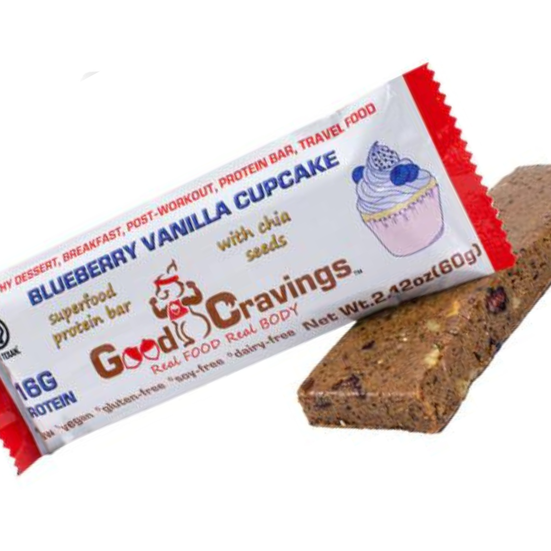 Good Cravings - Blueberry Vanilla Cupcake