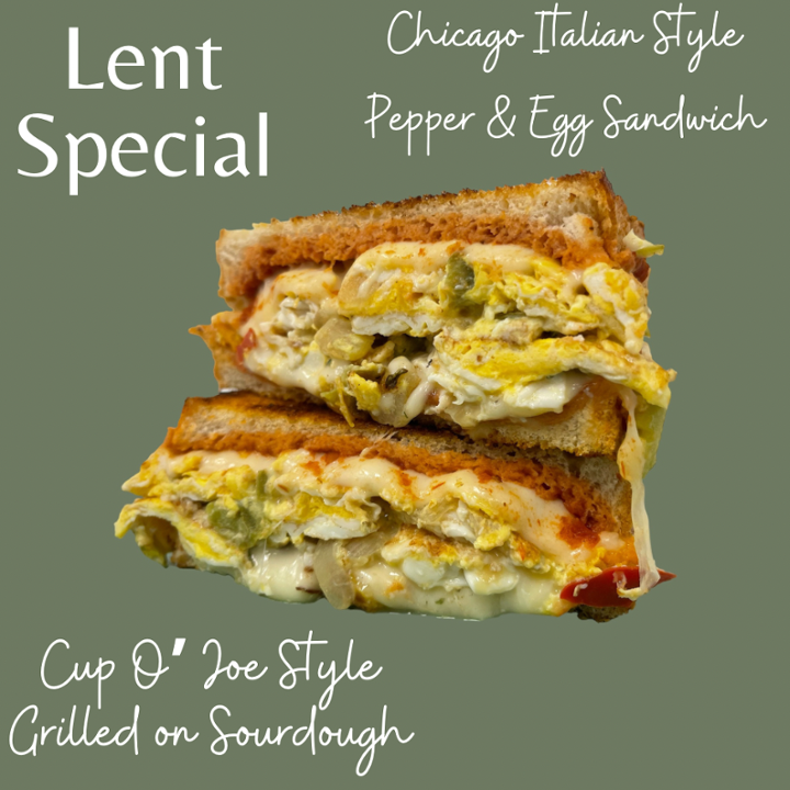 Lent Special - Pepper & Egg Grilled Cheese