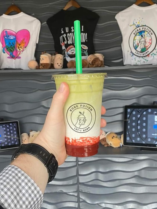 Iced Strawberry Matcha Latte