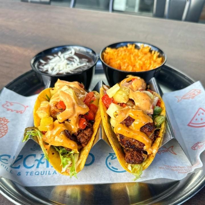 L- Shrimp & Chorizo Tacos