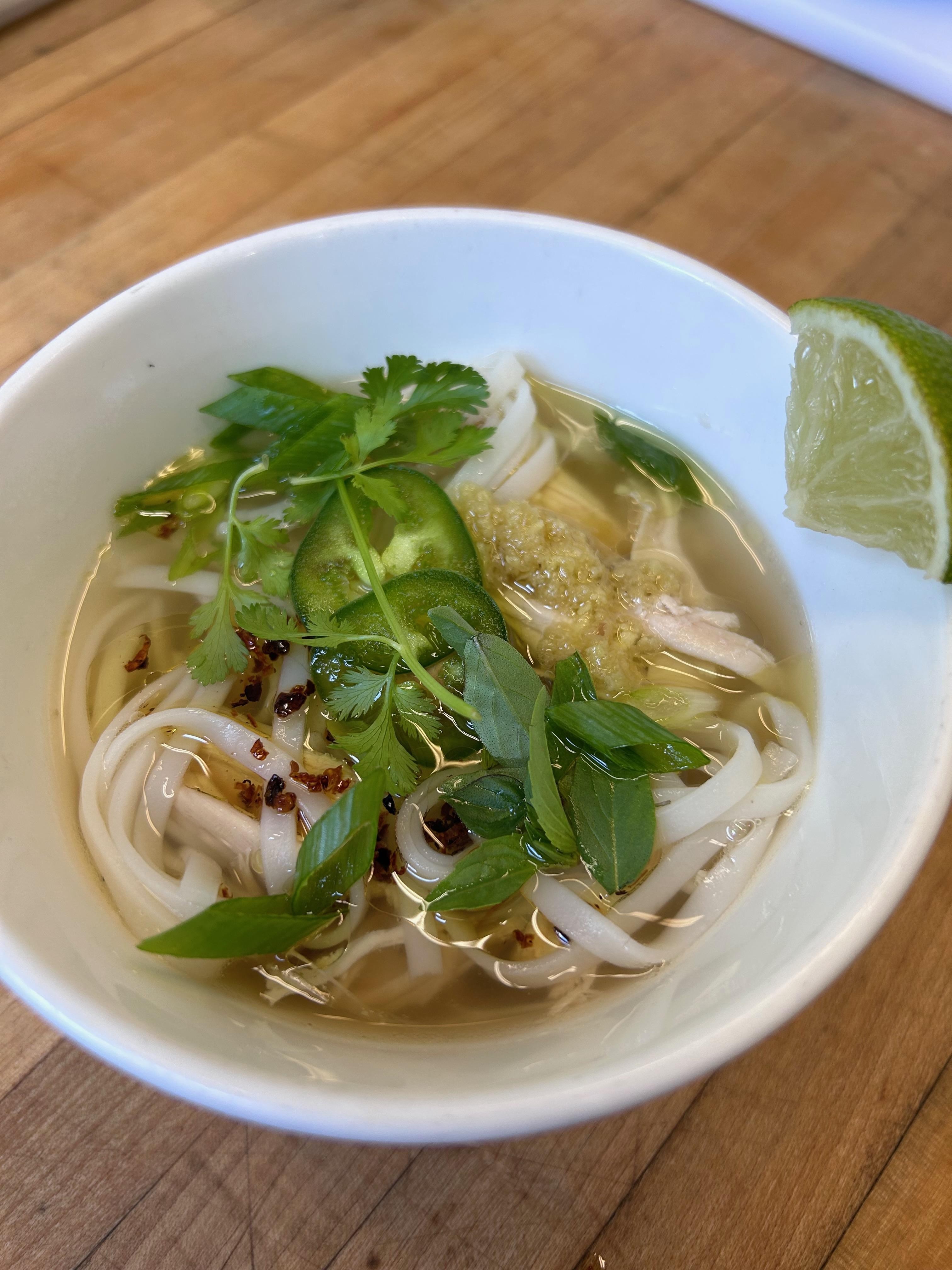 Vietnamese Chicken and Rice Noodle Soup (GF)