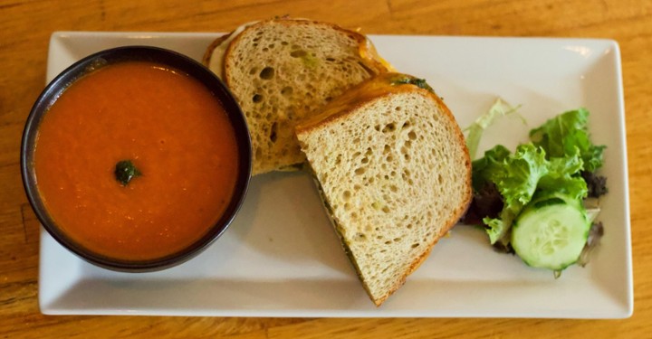 Grilled Cheese W/ Tomatoes Soup