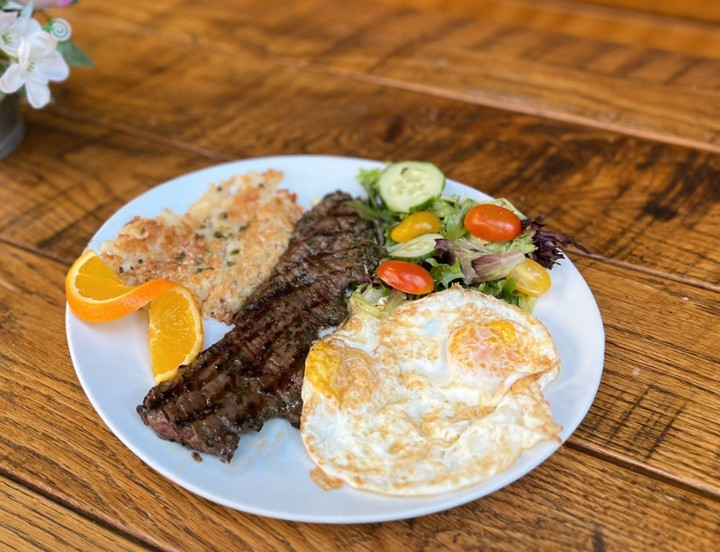 Steak With 2 Eggs
