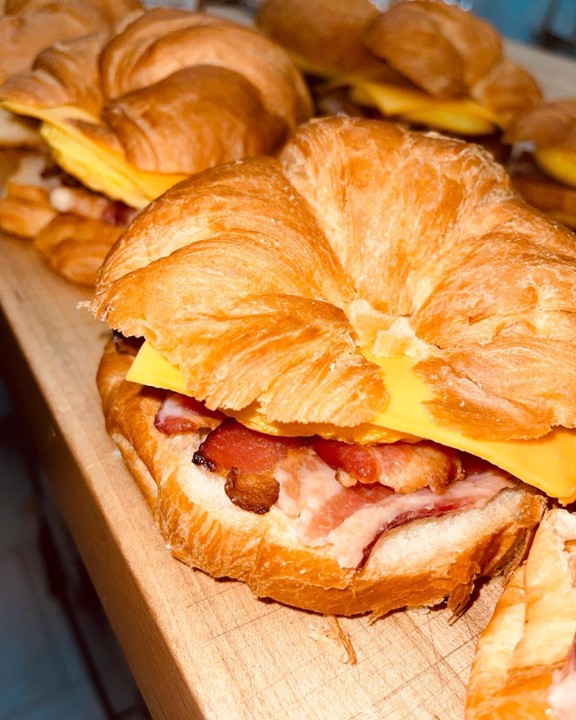 Bacon, Egg, and Cheese on a Croissant