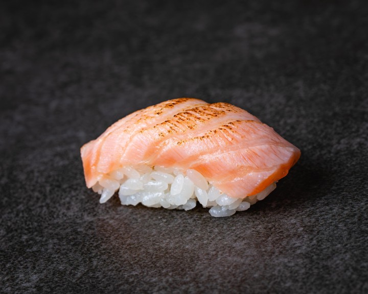 Torched Faroe Islands Salmon Belly + Truffle Oil Nigiri