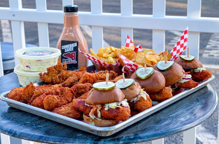 Party Platter - 6 sliders, 10 Tenders