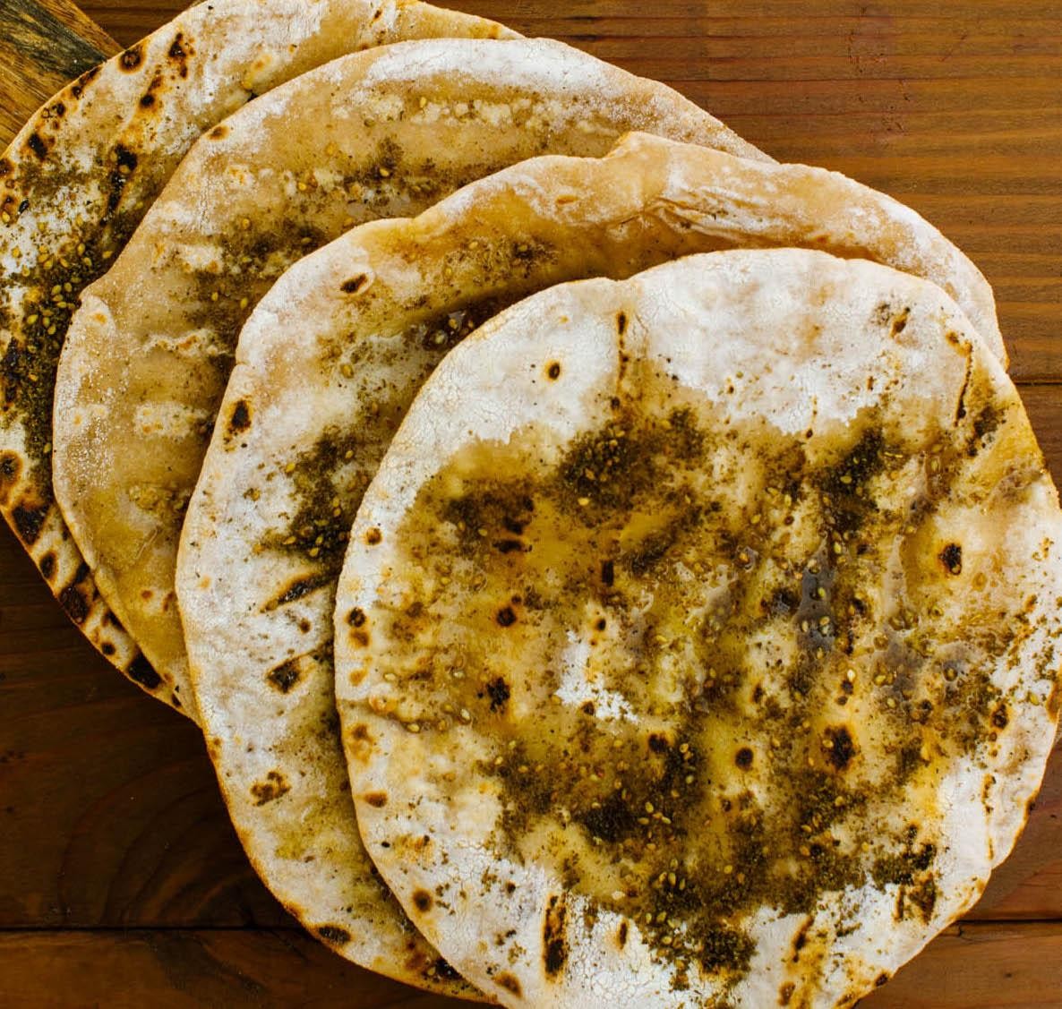 grilled manouch (flatbread)