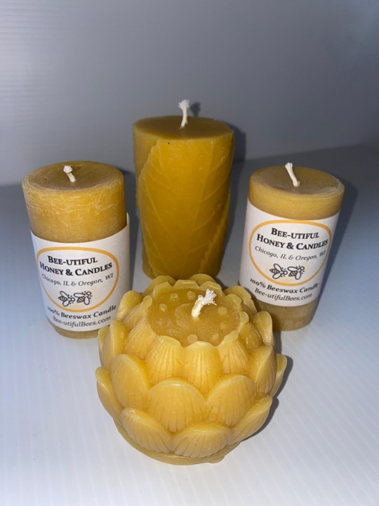 Bee-utiful (large) Sculpted Bee Wax Candle