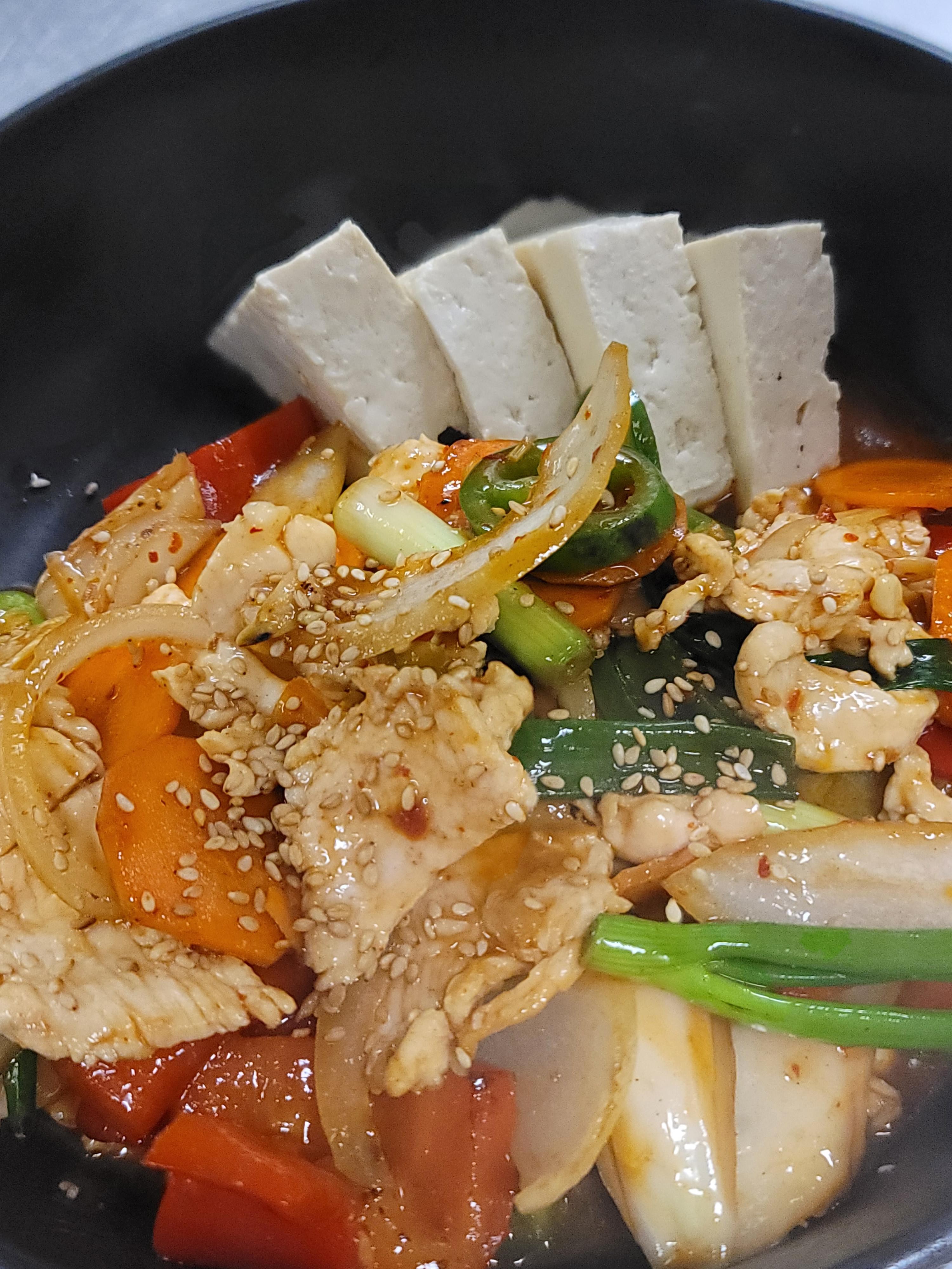 Kimchi Stir-Fried (Tofu Kimchi Jaeyook Bokkeum)