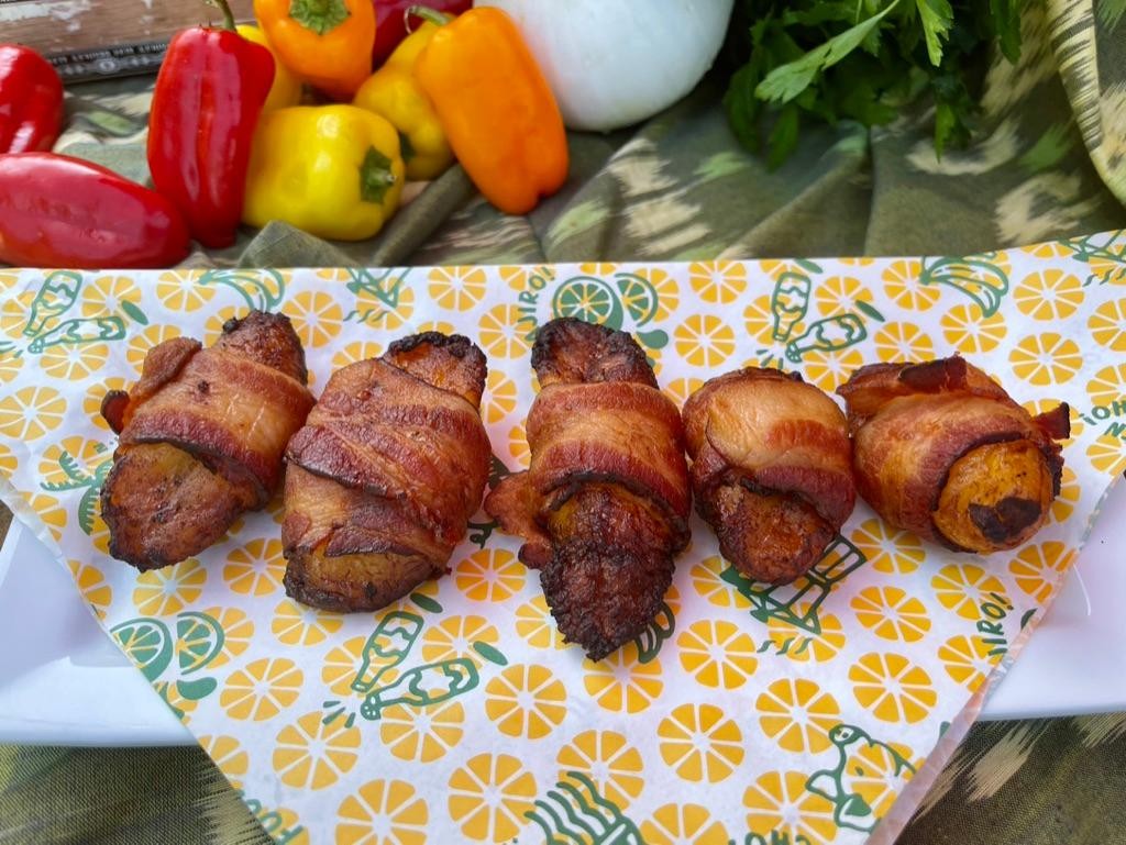 Sweet Plantains Wrapped in Bacon * Maduros con Tocino