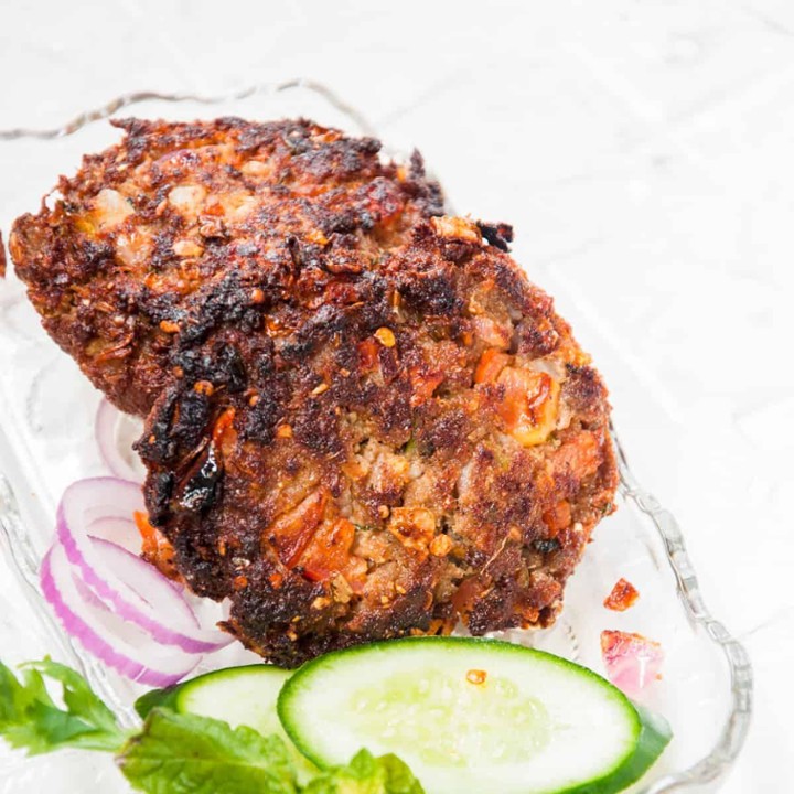 Pishawari Chappli Kabab (2 kabobs)