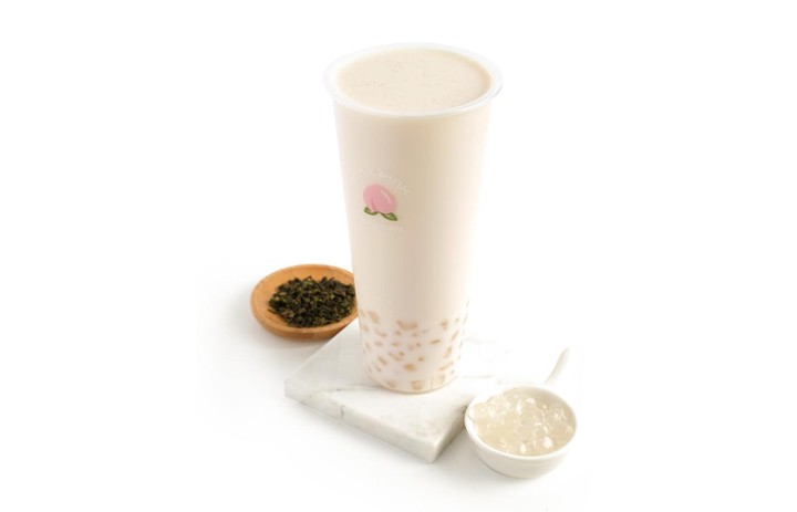 M1. Peach Oolong Boba Milk Tea