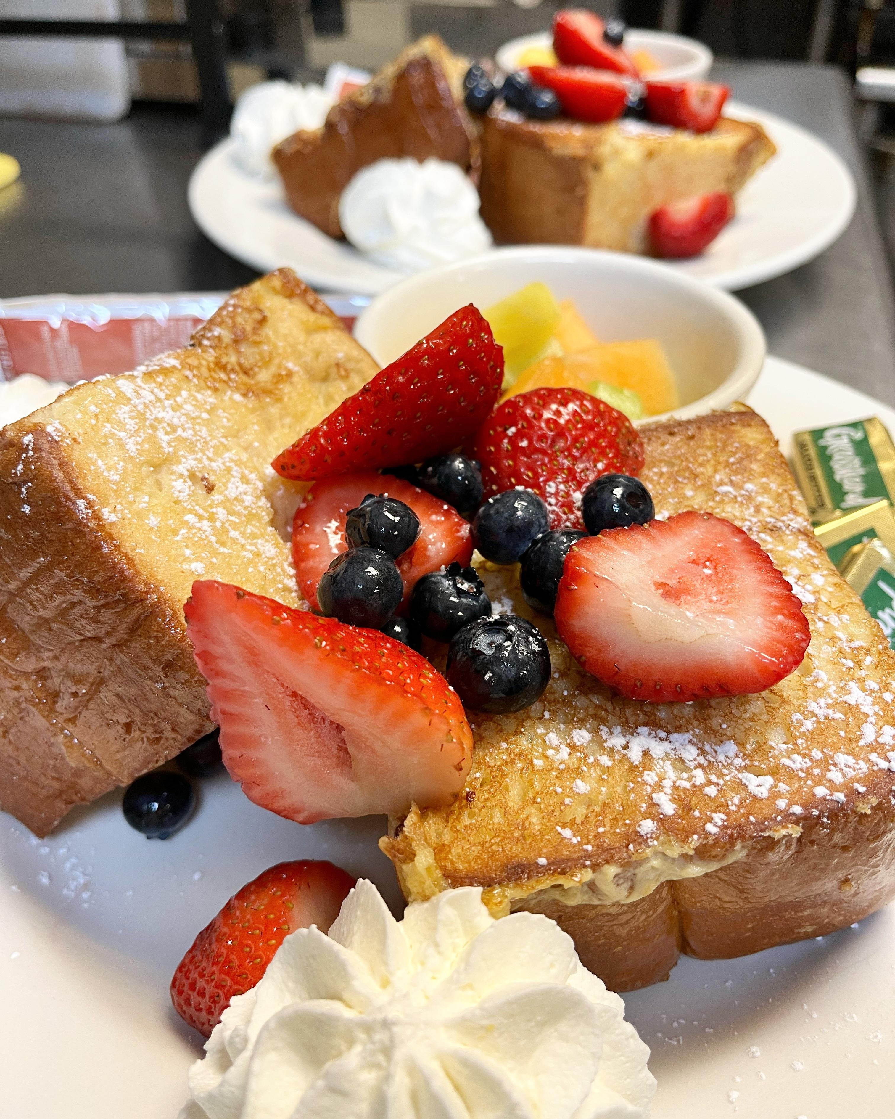 Sweetbread French Toast w/Berries & Whipped Cream