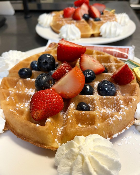 Homemade Belgian Waffle w/Berries & Whipped Cream