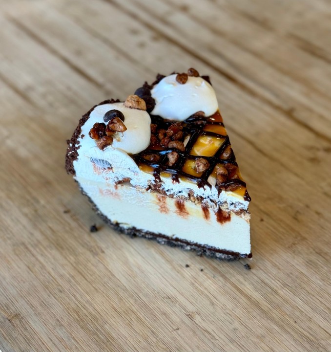 Slice of Turtle Softserve Pie (Vegan)