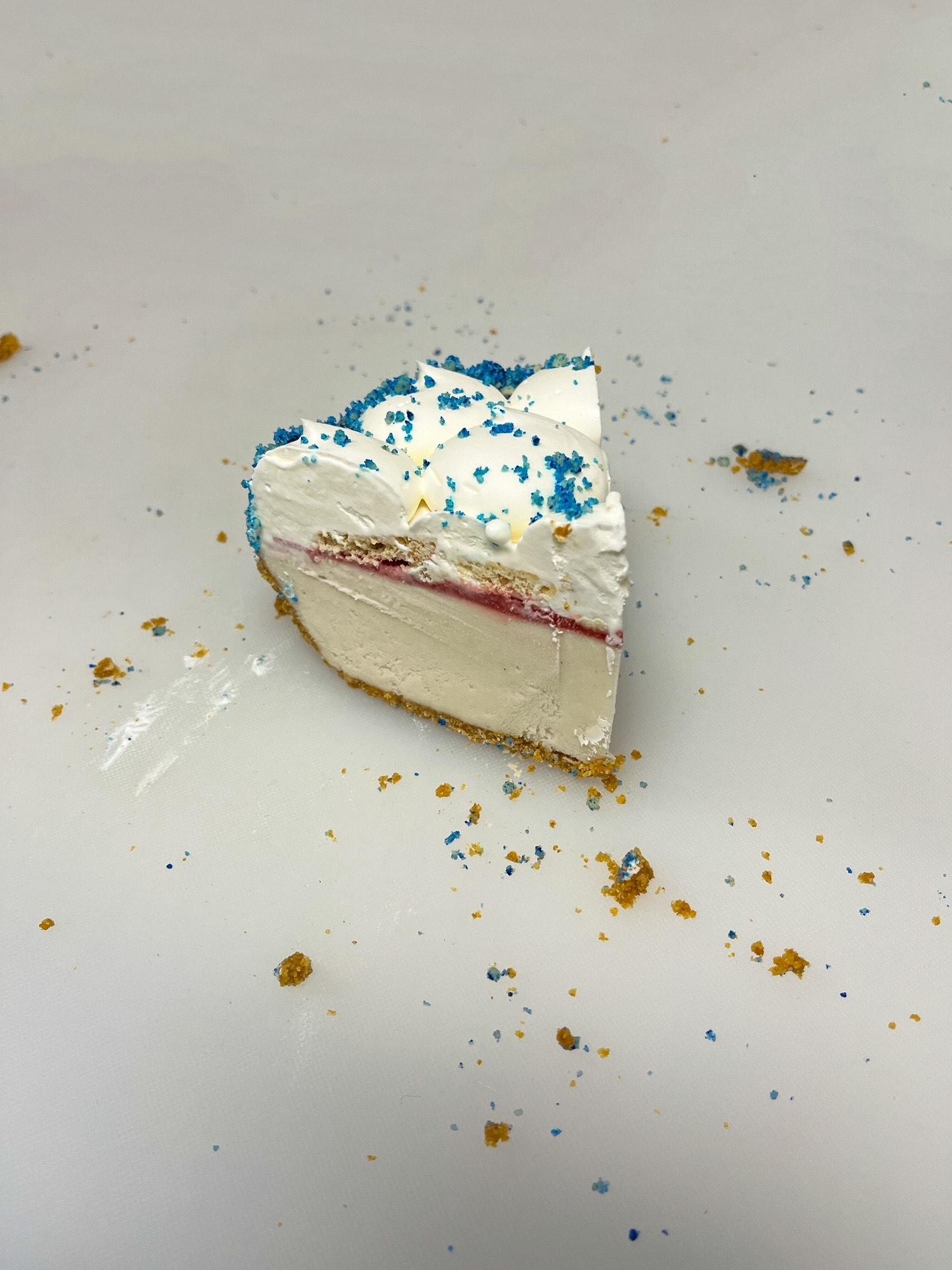 Slice of Sugar Cookie Softserve Pie (Vegan)