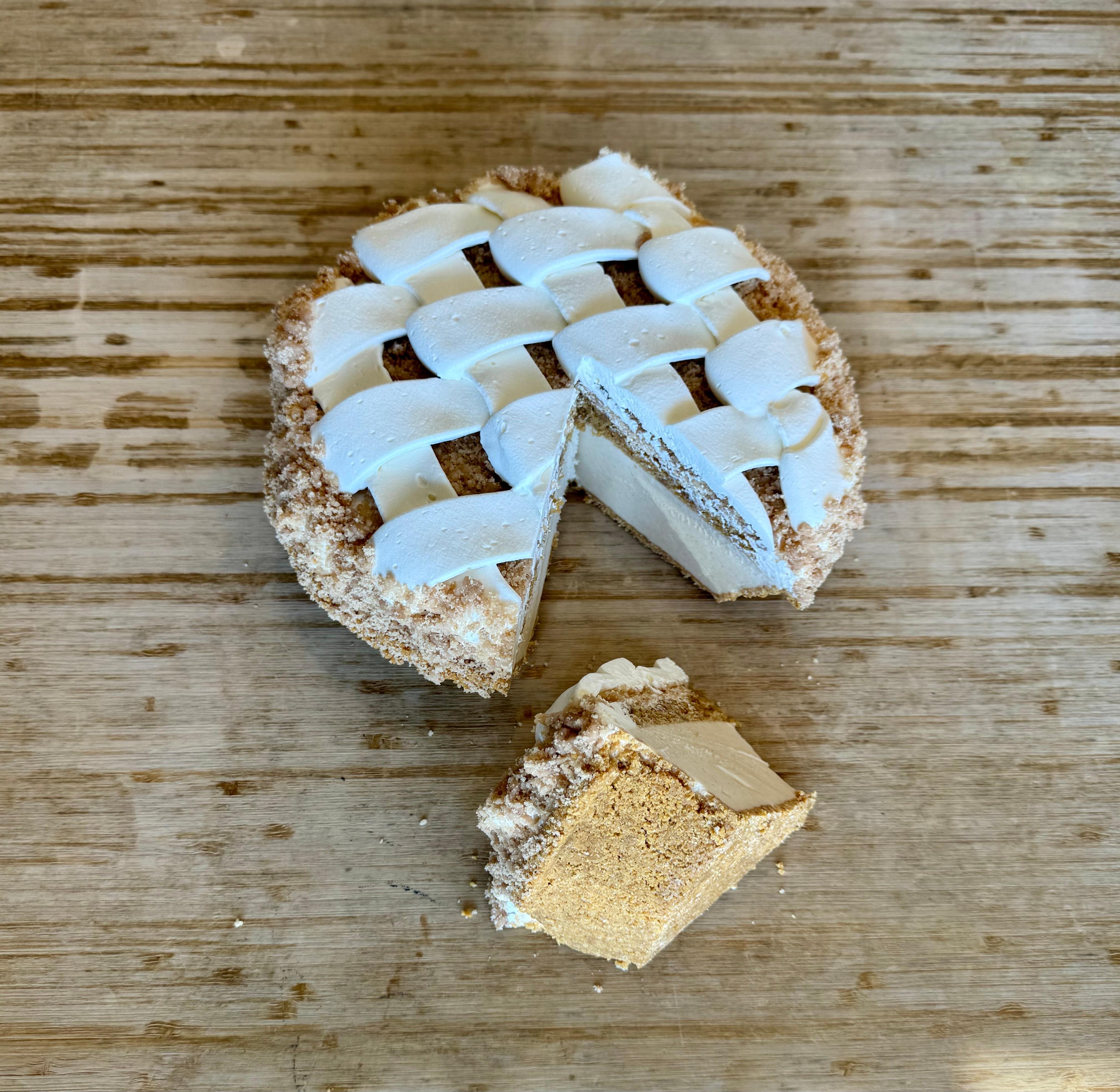 Whole Brown Sugar Apple Crumble Softserve Pie (Vegan)