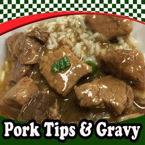 Pork Tips in Gravy Full Pan